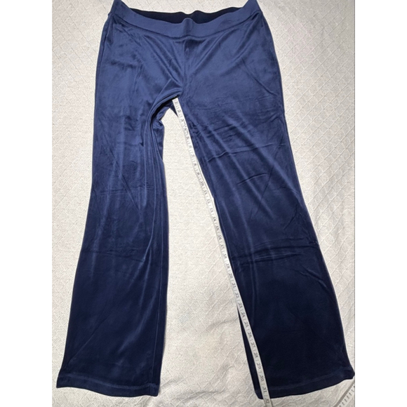 NWT Juicy Couture OG Bling Atlantis Navy Velour Jacket & Pants Tracksuit Size L - Picture 8 of 11
